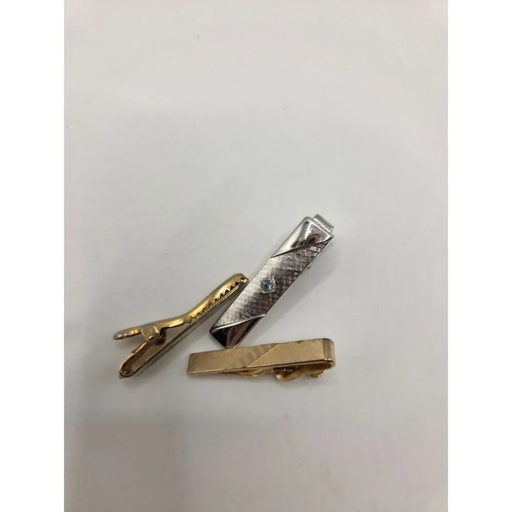 1742. Set of 3 Vintage Tie Clips
